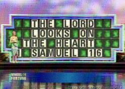 1sam16 on a Wheel of Fortune game board