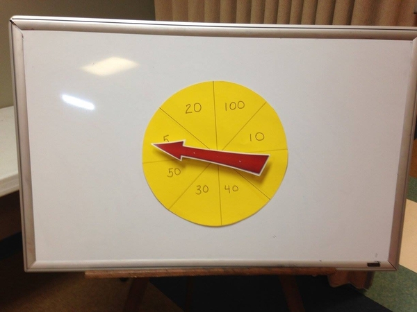 White Board-Paper Score Circle-Magentic Spinner
