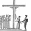 Jesus on the Cross illustration by Annie Vallotton
