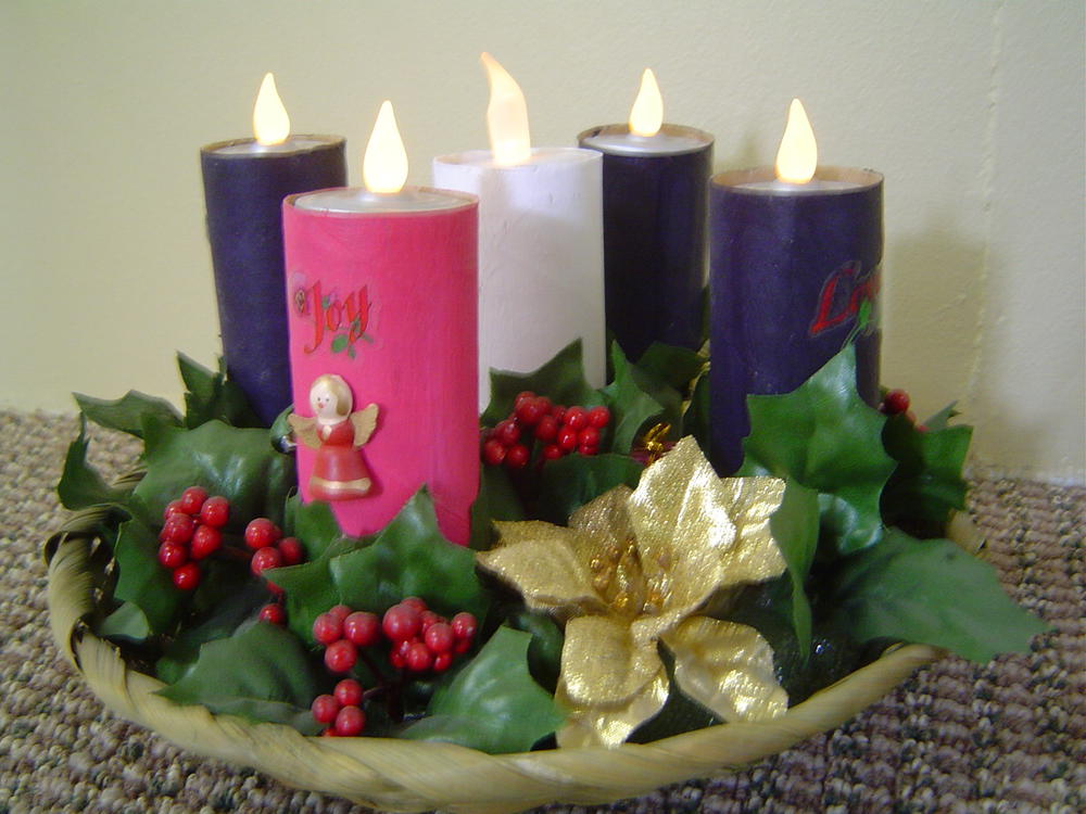 Advent Candle Wreath without real candles