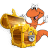 Wormy opens a treasure chest!