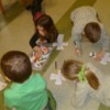 Extra activity - Holy Week Fuzzy cross coloring: Dividing kids into groups was key!