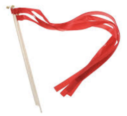 Red ribbon sticks
