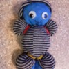 3-Sock Doll: Baby doll made from a sock, stuffing, and elastic bands