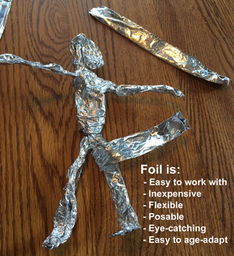 Use foil as a sculpture medium
