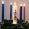Blue Advent Christmas Candles