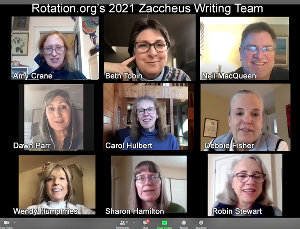 Zaccheus Writing Team meets on Zoom 2021