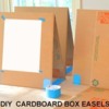A cardboard easel